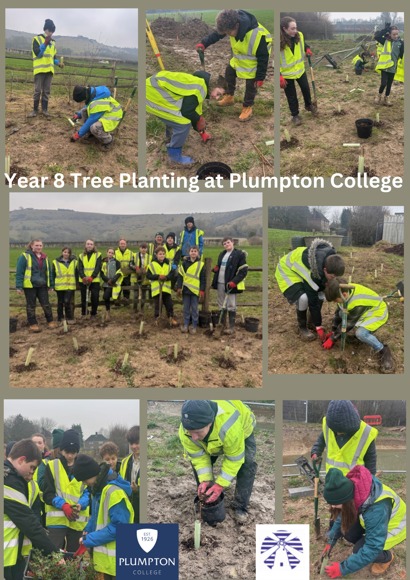 Tree planting plumpton college feb 2025 year 8 1